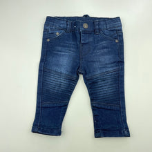 Load image into Gallery viewer, Boys Target, stretch denim jeans / bottoms, adjustable, EUC, size 000,  