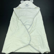 Load image into Gallery viewer, unisex Bam Bam Boo, organic bamboo hooded towel &amp; wash cloth set, 89cm x 89cm, box damaged, NEW, size 000-1,  