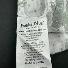 Load image into Gallery viewer, unisex Bubba Blue, bamboo viscose / cotton swaddle wrap, 110cm x 110cm, EUC, size 000,  