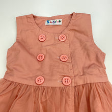 Load image into Gallery viewer, Girls X.L.XYU, pink cotton &amp; tulle dress, armpit to armpit: 28cm, FUC, size 3-4, L: 50cm
