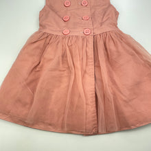 Load image into Gallery viewer, Girls X.L.XYU, pink cotton &amp; tulle dress, armpit to armpit: 28cm, FUC, size 3-4, L: 50cm
