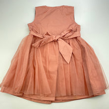 Load image into Gallery viewer, Girls X.L.XYU, pink cotton &amp; tulle dress, armpit to armpit: 28cm, FUC, size 3-4, L: 50cm