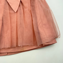 Load image into Gallery viewer, Girls X.L.XYU, pink cotton &amp; tulle dress, armpit to armpit: 28cm, FUC, size 3-4, L: 50cm