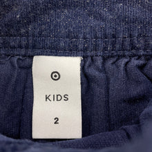 Load image into Gallery viewer, Girls Target, navy stretch corduroy overalls dress / pinafore, EUC, size 2, L: 45cm