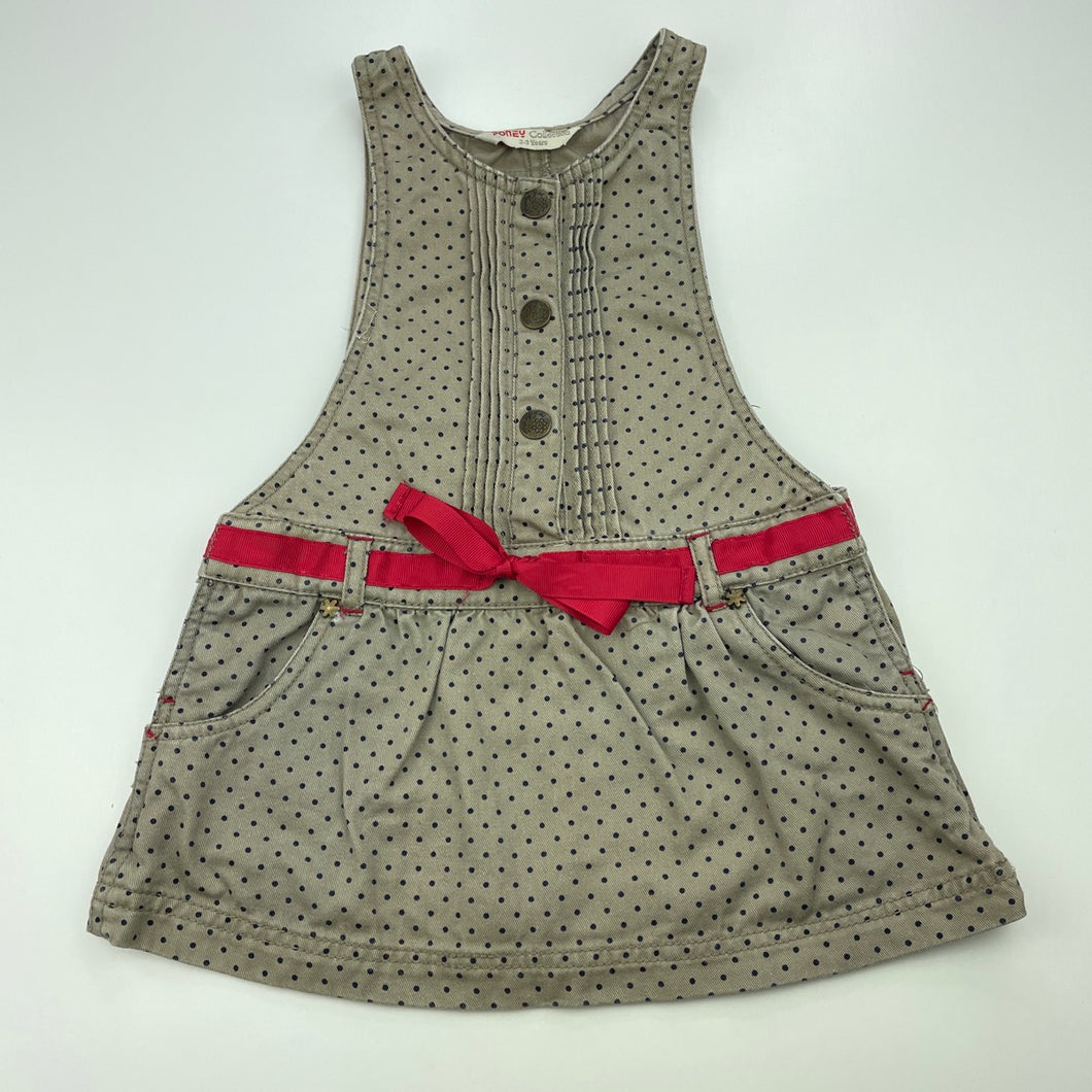 Girls Poney Collection, cotton casual dress, FUC, size 2-3, L: 44cm
