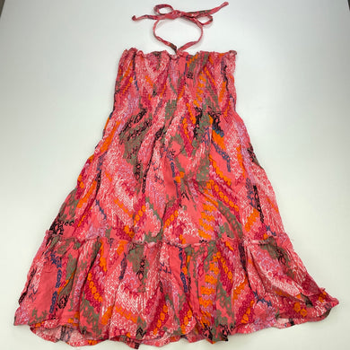 Girls Bardot Junior, colourful lightweight summer dress, GUC, size 14, L: 65cm approx