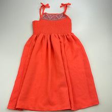 Load image into Gallery viewer, Girls Mango, bright orange lightweight summer dress, FUC, size 5, L: 62cm