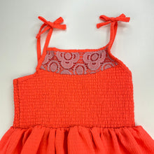 Load image into Gallery viewer, Girls Mango, bright orange lightweight summer dress, FUC, size 5, L: 62cm