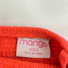 Load image into Gallery viewer, Girls Mango, bright orange lightweight summer dress, FUC, size 5, L: 62cm