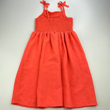 Load image into Gallery viewer, Girls Mango, bright orange lightweight summer dress, FUC, size 5, L: 62cm