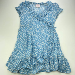 Girls Mango, lightweight floral casual dress, marks lower left skirt, FUC, size 10, L: 61cm