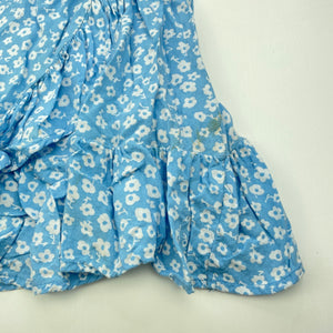 Girls Mango, lightweight floral casual dress, marks lower left skirt, FUC, size 10, L: 61cm