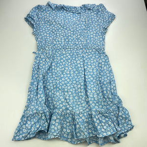 Girls Mango, lightweight floral casual dress, marks lower left skirt, FUC, size 10, L: 61cm