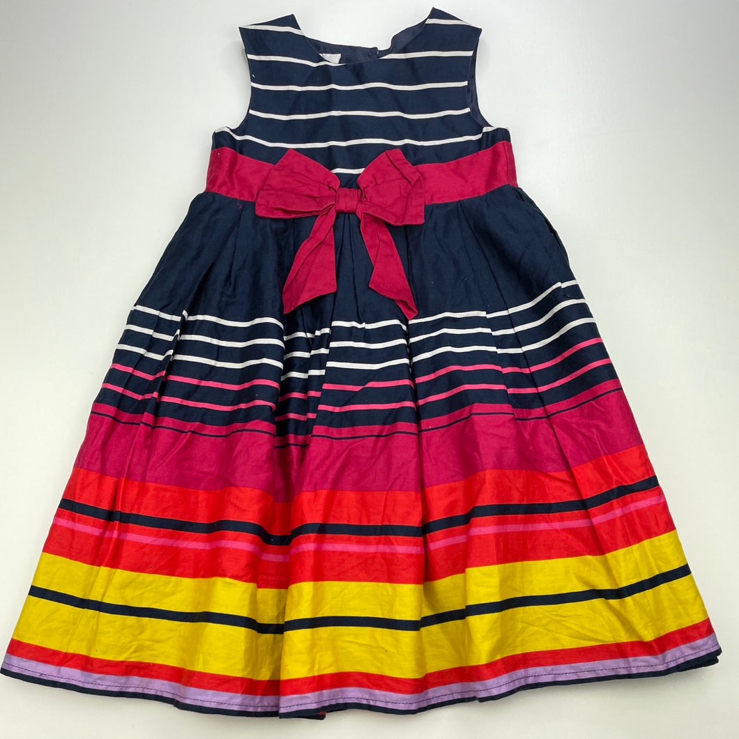Jasper Conran Junior, lined colourful cotton party dress, button missing,  spare included, FUC, size 4-5, L: 62cm – DaisyChainClothing