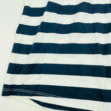 Load image into Gallery viewer, Girls Anko, navy &amp; white stripe cotton dress, small marks on skirt, FUC, size 12, L: 78cm