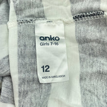 Load image into Gallery viewer, Girls Anko, navy &amp; white stripe cotton dress, small marks on skirt, FUC, size 12, L: 78cm