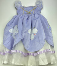 Load image into Gallery viewer, Girls Fashion Classic, purple &amp; white embellished princess party dress, armpit to armpit: 31cm, light marks, FUC, size 6-7, L: 78cm