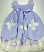 Load image into Gallery viewer, Girls Fashion Classic, purple &amp; white embellished princess party dress, armpit to armpit: 31cm, light marks, FUC, size 6-7, L: 78cm