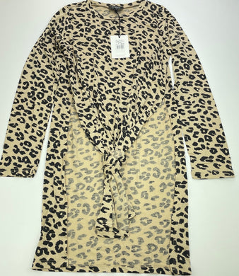 Girls Bardot Junior, lightweight leopard print long sleeve top, L: 77cm at back, NEW, size 16,  