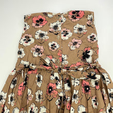 Load image into Gallery viewer, Girls floral, cotton party dress, no size, armpit to armpit: 27cm, GUC, size 3-4, L: 61cm