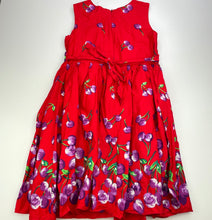 Load image into Gallery viewer, Girls Pink Princess, lined colourful cotton party dress, no size, armpit to armpit: 33cm, GUC, size 6-7, L: 71cm