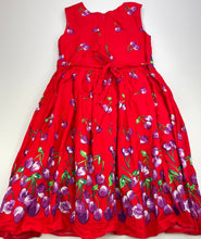 Load image into Gallery viewer, Girls Pink Princess, lined colourful cotton party dress, no size, armpit to armpit: 35cm, GUC, size 8-10, L: 79cm