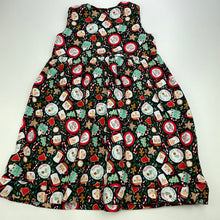 Load image into Gallery viewer, Girls Christmas, cotton casual dress, no size, armpit to armpit: 29cm, GUC, size 3-5, L: 58cm