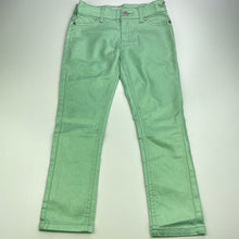 Load image into Gallery viewer, Girls Pumpkin Patch, green metallic pants, adjustable, Inside leg: 46cm, EUC, size 6,  