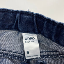Load image into Gallery viewer, Boys Anko, dark denim jeans, adjustable, Inside leg: 41cm, EUC, size 5,  