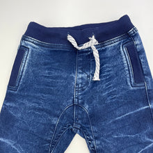 Load image into Gallery viewer, Boys Dymples, blue stretch denim pants, elasticated, Inside leg: 30cm, EUC, size 2,  