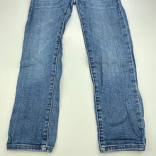 Load image into Gallery viewer, Boys Bardot Junior, blue stretch denim jeans, adjustable, Inside leg: 53.5cm, FUC, size 7,  