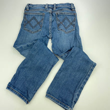 Load image into Gallery viewer, Boys Bardot Junior, blue stretch denim jeans, adjustable, Inside leg: 53.5cm, FUC, size 7,  