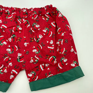 Boys red, Christmas shorts, elasticated, GUC, size 1-2,  