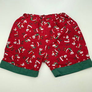 Boys red, Christmas shorts, elasticated, GUC, size 1-2,  