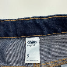 Load image into Gallery viewer, Boys Anko, dark denim shorts, adjustable, EUC, size 9,  