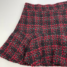 Load image into Gallery viewer, Girls Jugeunke, lined red &amp; black bouclet skirt, elasticated, W: 30cm across, L: 38cm, EUC, size 8-10,  