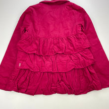 Load image into Gallery viewer, Girls Pumpkin Patch, fleece lined corduroy cotton jacket / coat, L: 55cm, small hole in back, FUC, size 10,  