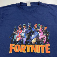 Load image into Gallery viewer, Boys Fruit of the Loom, Fortnite cotton t-shirt / top, armpit to armpit: 41cm, GUC, size 9-11,  