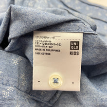 Load image into Gallery viewer, Boys Uniqlo, lightweight cotton long sleeve shirt, GUC, size 6,  