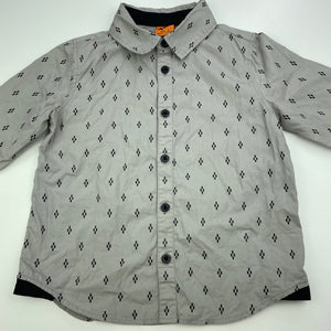 Boys Tilt, grey cotton long sleeve shirt, EUC, size 4,  