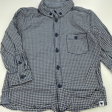 Load image into Gallery viewer, Boys Target, navy check cotton long sleeve shirt, GUC, size 3,  