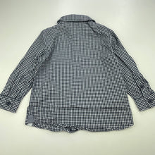 Load image into Gallery viewer, Boys Target, navy check cotton long sleeve shirt, GUC, size 3,  