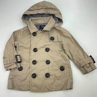 unisex Bardot Junior, cotton hooded trench coat, L: 37cm, GUC, size 1,  
