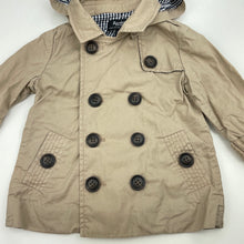 Load image into Gallery viewer, unisex Bardot Junior, cotton hooded trench coat, L: 37cm, GUC, size 1,  
