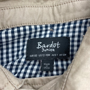 unisex Bardot Junior, cotton hooded trench coat, L: 37cm, GUC, size 1,  