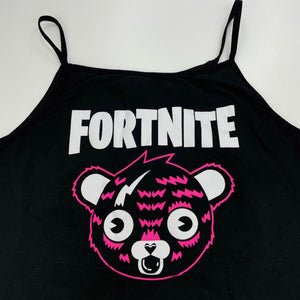 Girls Epic Games, Fortnite stretchy singlet top, EUC, size 14-16,  