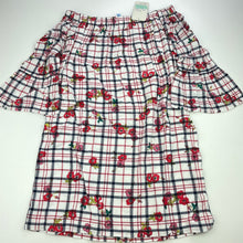 Load image into Gallery viewer, Girls Tilii, lined floral casual dress, NEW, size 9, L: 65cm