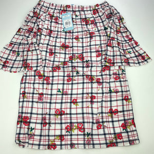 Girls Tilii, lined floral casual dress, NEW, size 9, L: 65cm