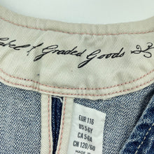 Load image into Gallery viewer, Girls H&amp;M, stretch denim vest / waistcoat, poppers, GUC, size 5-6,  