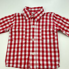 Load image into Gallery viewer, Boys checked, cotton long sleeve shirt, GUC, size 1,  